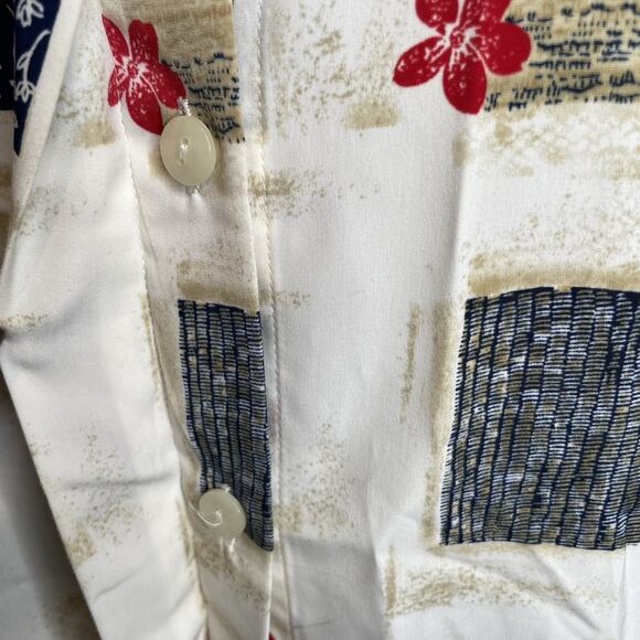 Alfred Dunner Women's Patchwork Floral Button Up Blouse Size 16 Career Classic - Picture 9 of 14